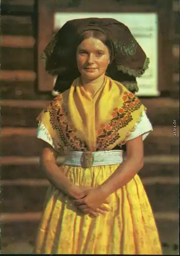 Ansichtskarte  Niedersorbische Tracht 1977