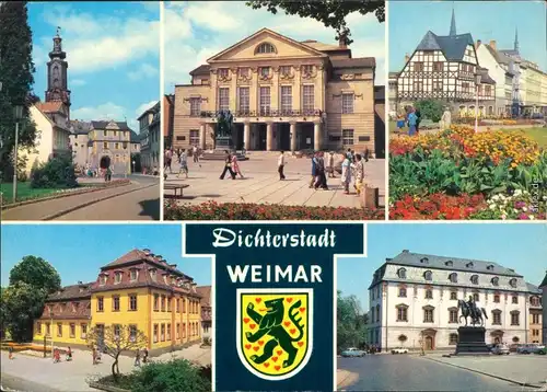 Weimar Schloß, Deutsches Nationaltheater, Markt  Platz der Demokratie g1983