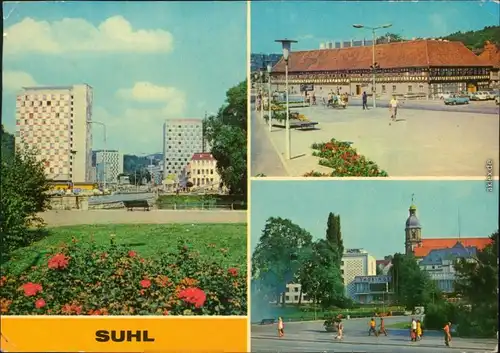 Suhl Wilhelm-Pieck-Straße, Waffenmuseum, Interhotel Thüringer-Tourist g1977