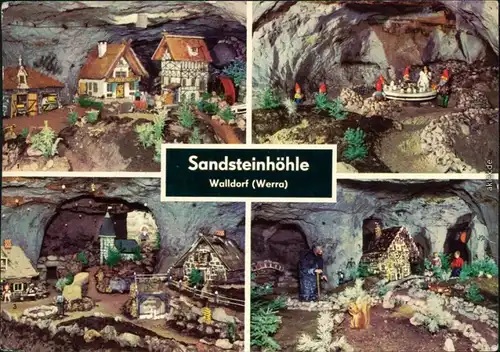 Ansichtskarte Walldorf (Werra) Märchen- und Sagenhöle g1980