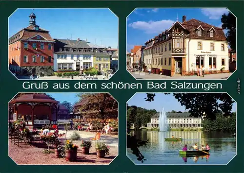 Bad Salzungen Rathaus, Mohren-Apotheke, Gradierwerk, Kurhaus am Burgsee 1995