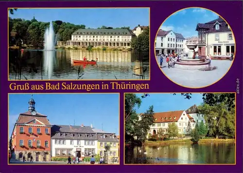 Bad Salzungen Kurhaus am Burgsee, Markt, Rathaus, Café, Hufeland-Sanatorium 1995