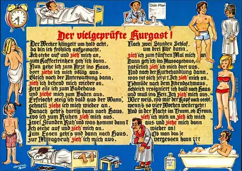 Ansichtskarte  Humor: Der vielgeprüfte Kurgast 1995