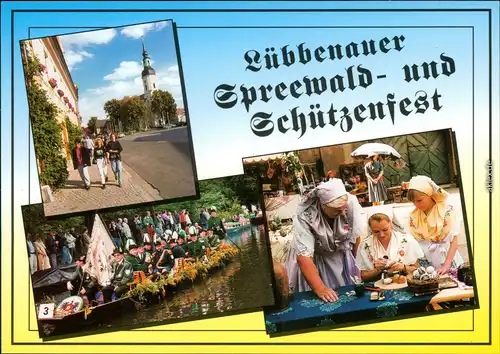 Ansichtskarte Lübbenau (Spreewald) Lubnjow Spreewald- und Schützenfest 1995