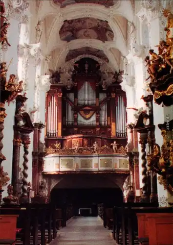 Ansichtskarte Neuzelle Klosterkirche - Innenraum nach Westen 1995
