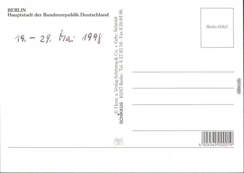 Berlin Gedächtniskirche, Berliner Dom, Brandenburger Tor, Weltkugelbrunnen 1998