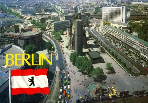 Berlin Blick vom Europa-Center Kurfürstendamm und Kantstraße 1998