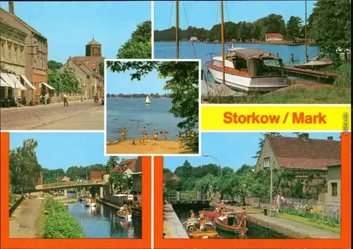 Storkow (Mark) Altstadt, Am Storkower See , Am Kanal, An der Schleuse 1986