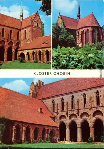 Chorin Innenhof mit östlichem & westlichem Kreuzgang, Nordgiebel 1979
