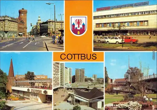 Cottbus Spremberger Straße Konsument zum Bowlingzentrum Wohngebiet g1982