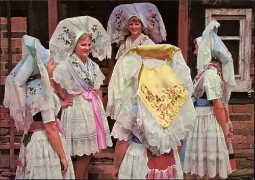 Ansichtskarte _Brandenburg allgemein Niedersorbische Festtracht 1978