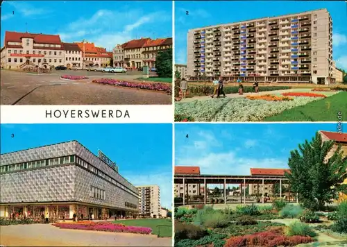 Hoyerswerda Wojerecy  Platz der Roten Armee,  Wilhelm-Pieck-Straße 1977