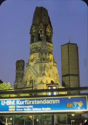 Ansichtskarte Charlottenburg-Berlin Kaiser-Wilhelm-Gedächtniskirche 1995