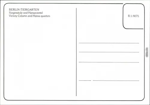 Ansichtskarte Berlin Luftbild - Siegessäule, Hansaviertel 1980