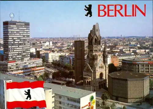 Charlottenburg-Berlin Kaiser-Wilhelm-Gedächtniskirche und Europa-Center 1975