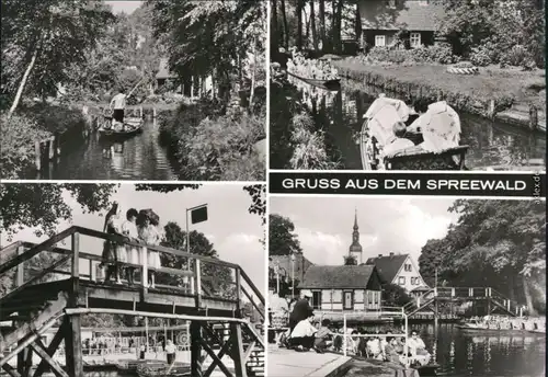 Lübbenau (Spreewald) Lubnjow Landschaftsgebiet:   Anlegestelle 1980