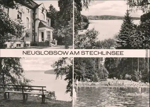 Ansichtskarte Neuglobsow-Stechlin Haus, Stechlinsee, Badestelle 1973