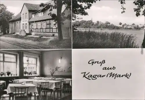Ansichtskarte Kagar-Rheinsberg Gasthaus und Pension Steffen 1972