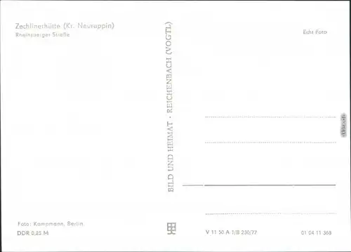 Ansichtskarte Zechlinerhütte-Rheinsberg Rheinsberger Straße 1977