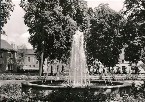 Ansichtskarte Rheinsberg Springbrunnen im Stadtpark 1975