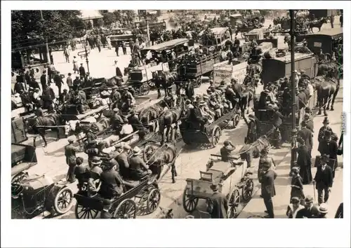 Tiergarten-Berlin Verkerhrsstreik Potsdamer Platz REPRO 1919/1999 