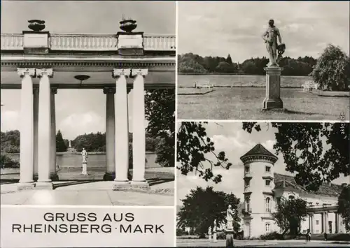 Ansichtskarte Rheinsberg Schloss mit Schloßpark 1974