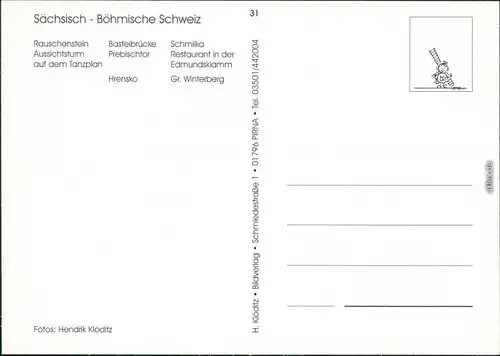 Ansichtskarte Tetschen-Bodenbach Decín Sächsische - Böhmische Schweiz 2000
