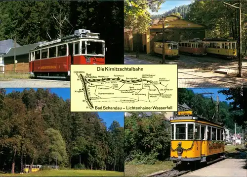 Ansichtskarte Kirnitzschtal Kirnitzschtalbahn 1990