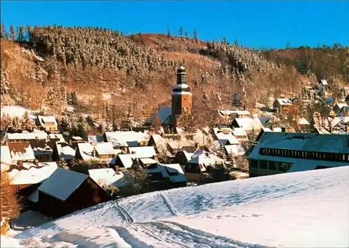 Ansichtskarte Geising-Altenberg (Erzgebirge) Blick auf die Stadt 2001