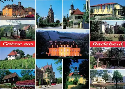 Radebeul Bahnhof, Kleinbahn, Hoflößnitz, Winzerhaus, Luther-Kirche, Schloß 1995