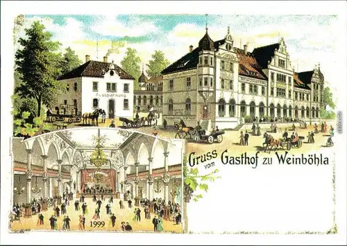 Ansichtskarte Weinböhla Gasthof zu Weinböhla 1995
