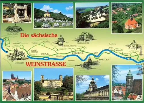 Diesbar (Elbe)-Nünchritz (Elbe) Städte an der Weinstraße - Schloss 1995