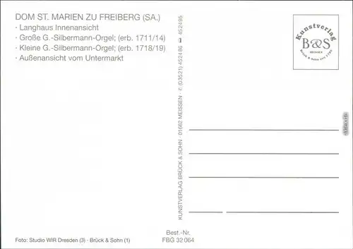 Freiberg (Sachsen) Dom St. Marien - Silbermannorgeln, Langhaus 2000