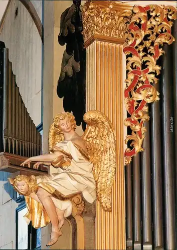 Freiberg (Sachsen) Dom St. Marien - Detail und Engel Silbermannorgel 2001