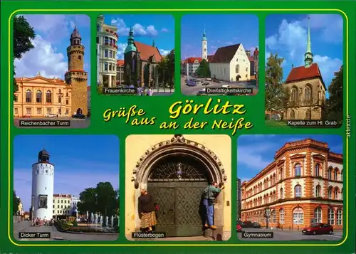 Görlitz Zgorzelec Reichenbacher Turm,  Kapelle, Dicker Turm, Gymnasium 1995