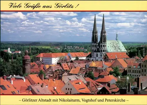 Görlitz Zgorzelec Görlitzer Altstadt Nikolaiturm Vogtshof Peterskirche x1995