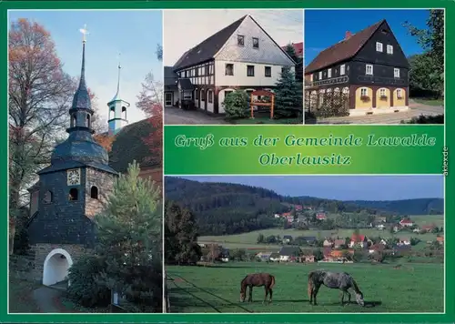 Lawalde Glockenturm, Mühlenmuseum, Umgebindehaus Landschaft 2003