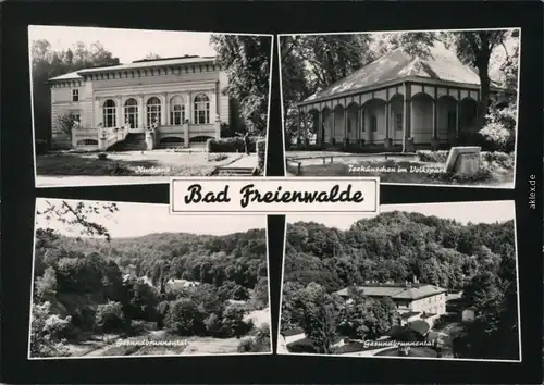 Ansichtskarte Bad Freienwalde Kurhaus, Teehäuschen, Gesundbrunnental 1967