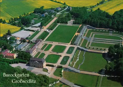 Ansichtskarte Großsedlitz-Heidenau (Sachsen) Luftbild: Barockgarten 2002