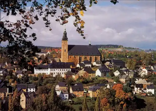 Ansichtskarte Schneeberg (Erzgebirge) Blick auf den Ort 2002