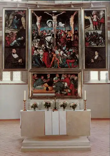 Schneeberg (Erzgebirge) St. Wolfgangs-Kirche - gemalter Flügelaltar 1995