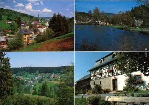 Ansichtskarte Zwota Panorama, See, Haus 2002