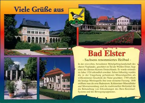 Ansichtskarte Bad Elster Kurhaus, Badeplatz, Moritzquelle, Albert-Bad x 2000