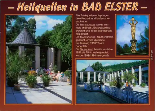 Ansichtskarte Bad Elster Moritzquelle, Marienquelle, Salzquelle 2002