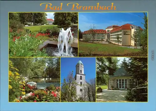Bad Brambach Festhalle, Klinik, Kurpark, Michaelis Kirche, Schiller-Quelle 2002
