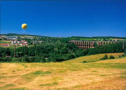 Ansichtskarte Netzschkau (Vogtland) Göltzschtalbrücke, Heißluftballon 2000