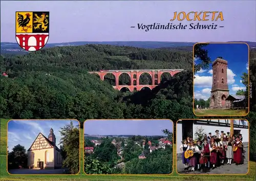 Jocketa-Pöhl Elstertalbrücke,   Julius-Mosen-Turm, Trachten 2002
