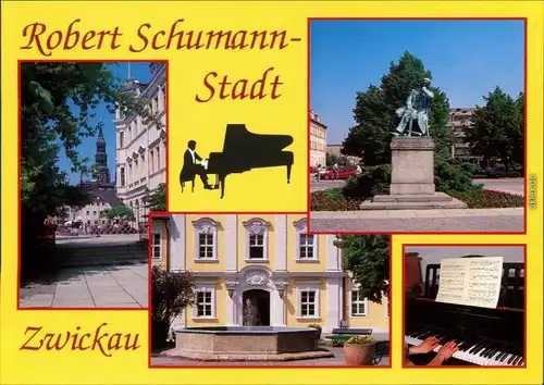 Zwickau Dom, Robert-Schumann-Denkmal, Portal im Schloss Planitz 1995