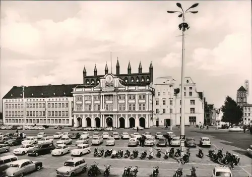 Ansichtskarte Rostock Rathaus 1968