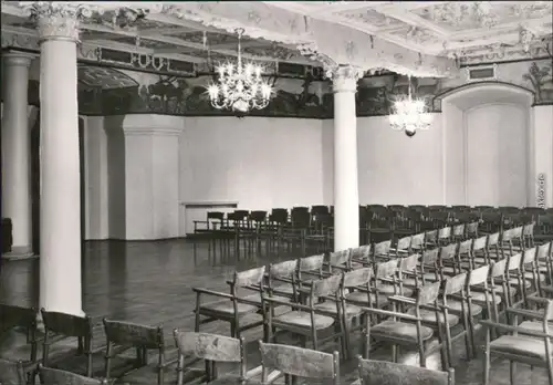 Ansichtskarte Güstrow Schloss - Festsaal mit Stuckdecke x 1980